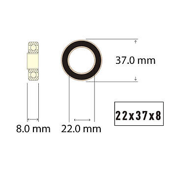 SB-22X37X8-1 2BKOOL  - High quality bicycle products