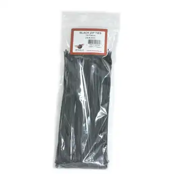 Light Duty Black Zip Ties, Bag of 100 (TIE-BLACK) - 2BKOOL  - High quality bicycle products